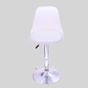 dpi modern height adjustable 360 revolving bar stool  kitchen chair  office chair metal bar stool finish color - white diydo-it-yourself