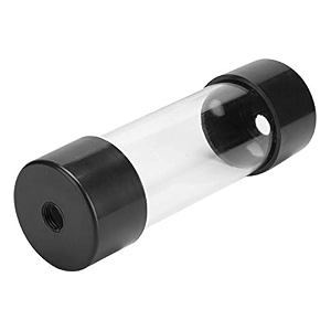 dpofirs 150mm transparent cylindrical computer water cooling reservoir acrylic cylinder water tank with g14 thread 150mm x 45cm x 5in desktop compatible
