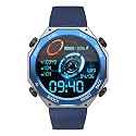 Dpofirs M1 Smart Inch IPS Full Touch Screen Fitness Tracker with IP69 BT Call Heart Rate Sleep Monitor (Blue)