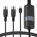 Dpofirs Type C to 5 PIN MIDI Interface Adapter, MIDI Cable for Music Keyboard Piano to PC Laptop for Win, Android, Easy to Install