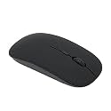 Dpofirs Wireless Silent Mouse, Cordless Mouse Smart Mini Portable 3 Speed DPI Adjustable Cordless Mouse for Office Laptop Computer Tablet(Black)