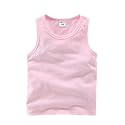 DQCUTE Toddler Baby Boys Girls Solid Tank Tops T-Shirts Undershirts Cotton Summer Sleeveless Vest
