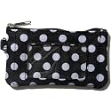 DQL ID case with lanyard and id holder, zip id case with lanyard, Small Zipper Wallets for Women(Polka Dots, One Size)