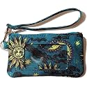 DQL surfer wallet, id case wallet for women for lanyards, keychain coin pouch, Zip ID Case Wallet Driver's License Holder(Sun Moon)