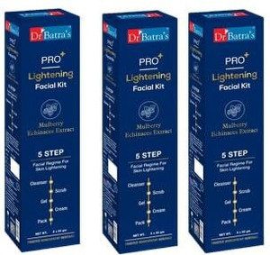 dr batras pro lightening facial kit enriched with mulberry and echnacea extract - 250 gm pack of 3