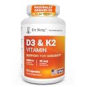 Dr. Berg 7-in-1 Vitamin D3 K2 5000 IU | Naturally Derived D3 | 4X Lab-Tested &amp; Verified | High Absorption Formula | K2 D3 Vitamin Supplement | 60 Capsules
