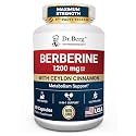 Dr. Berg Berberine 5-in-1 Formula, 60 Capsules – 1200 mg Daily Berberine with Ceylon Cinnamon, ALA, Magnesium Glycinate & BioPerine – Maximum Strength Metabolic & Healthy Blood Sugar Support