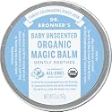 Dr. Bronner's - Organic Magic Balm (Baby Unscented, 2 Ounce) - Made with Organic Beeswax & Hemp Oil, Moisturizes & Soothes Hands, Face and Body, Relieves Dry Skin, Helps Prevent Diaper Rash