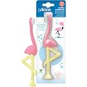 Dr. Brown's Baby and Toddler Toothbrush,Flamingo,1-4 Years,(Pack of 12)