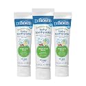 Dr. Brown's Fluoride-Free Baby Toothpaste, Infant and Toddler Oral Care, 1.4oz/40g, 0-3 Years, Mixed Fruit, 3-Pack