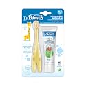 Dr. Brown's Infant-to-Toddler Toothbrush, Giraffe &amp; Strawberry Toothpaste Set (Pack of 12)