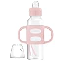Dr. Brown's Milestones Narrow Sippy Spout Bottle with Handles, Pink, 1-Pack