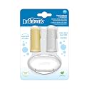 Dr. Brown's Silicone Finger Toothbrushes, Gray &amp; Yellow, 2-Pack