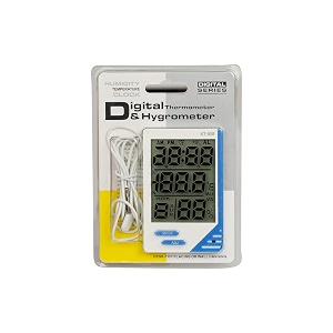 dr care plastic kt-908 digital room temperature amp humidity meter - versatile indoor clock and temperature meter detector thermometer white pack of 1