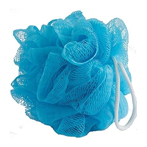 dr care super soft bath sponge fluffy puffy loofah sky blue