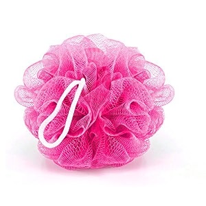 dr care super soft bath sponge fluffy puffy loofah rose pink