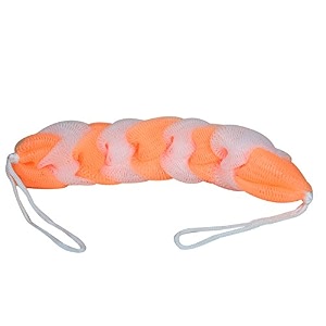 dr care super soft bath sponge fluffy puffy loofah back scrubber orange