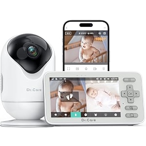drcare vistaview lite smart wifi baby monitor with 1080p camera 434 720p