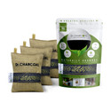 Dr. CHARCOAL Car Air Purifier Bag to remove Bad Smell & Moisture (Classic Khaki, 200g x 3) Portable Car Air Purifier