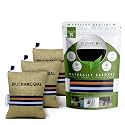 Dr. CHARCOAL Non-Electric Activated Charcol Air Purifier, Deodorizer and Dehumidifier for Car, Bathroom and Kitchen - 200g Modish Khaki, Pack of 3