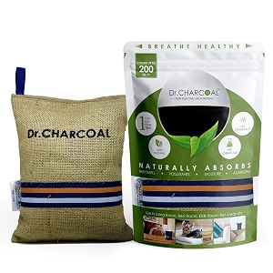 dr charcoal odor remover for pet areas living room kids room bedroom home office - 500 grams modish khaki