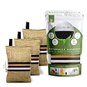 Dr CHARCOAL Fridge Deodorizer, Keeps Your Refrigerator and Freezer Fresh, Dry and Odor Free For 1 Year. 75gm, Activated Charcoal Bag | More Powerful than Baking Soda to remove Bad Smell. Pack of 3