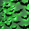 DR.DUDU 36 Pack Bats Halloween Decorations Indoor Bat Wall Decor