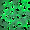 DR.DUDU 36 Pack Halloween Wall Decor Light up Spiders, Green