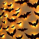 DR.DUDU 36 Pack Light Up Bats Halloween Decorations, Orange