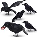 DR.DUDU 5 Pack Halloween Crows Halloween Decor Indoor & Outdoor, Black