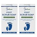 Dr Foot Foot Scrub Soap Repair Dry Cracked Heels, Dead Skin & Calluses Remover with Almond & Pure Aloe Vera Extracts – 100gm - Pack of 2 - (Pack of 2)