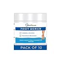Dr Foot Foot Scrub with Tea Tree, Sweet Almond Oil | Exfoliator Dry Skin Remover, Softens for Thick Cracked Dry Heel Feet | Paraben Free - 100gm (Pack of 10)