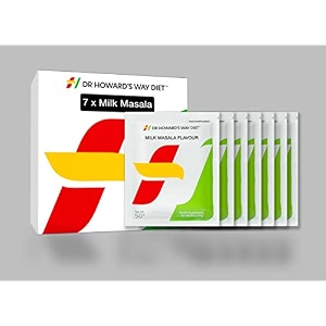 dr howard39s way diet  milk masala food replacement weight loss amp management  healthy meal replacement  essential 13 vitamins amp 14 minerals  less than 200 calories per meal pack of 7 each 50 grams
