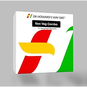 dr howard39s way diet food replacement weight loss amp management  healthy meal replacement  essential 13 vitamins amp 14 minerals  less than 200 calories per meal non veg combo pack of 11