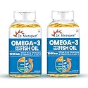 DR. MOREPEN Omega 3 Deep Sea Fish oil 1000 mg Omega with 300 mg DHA with Vitamin A, D3, E &amp; K27 | 60 softgels - (Pack of 2)