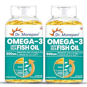 dr morepen omega 3 fish oil 500 mg 300 mg epa amp dhahigh potency fish oil 60 capsules pack of 22 count