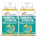 Dr. Morepen Omega 3 Fish Oil 500 Mg 300 Mg Epa & Dha|High Potency Fish Oil 60 Capsules (Pack Of 2),2 Count