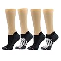 Dr. Motion 4 Pairs Compression Socks for Women, Low Cut Ankle