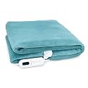 Dr. Odin OHP103 Electric Over Blanket 160W with 9 Heat and 9 Timer Settings Overheat Protection Detachable Controller Large Size 180x160 cm Soft and Cozy Heating Blanket for Winter