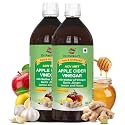 Dr. Patkar's - Apple Cider Vinegar with Ginger, Garlic, Lemon, &amp; Honey (2x500ml) | Raw &amp; Unfiltered | For Weight, Immunity &amp; Digestion Management | Apple Cider Vinegar for Skin, Hair, and Body Health