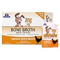 Dr.Pets Chicken Bone Broth for Cats &amp; Dogs (100ml X 12 Pack) Food Topper, Human Grade Preservative Free, Cat/Dog Wet Food Soup for All Life Stages, Natural Supplements with Natural Collagen