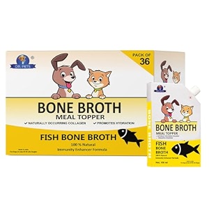 drpets fish bone broth for cats amp dogs 100ml x 36 pack food topper human grade preservative free catdog wet food soup for all life stages natural supplements with natural collagen