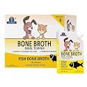 Dr.Pets Fish Bone Broth for Cats &amp; Dogs (100ml X 6 Pack) Food Topper, Human Grade Preservative Free, Cat/Dog Wet Food Soup for All Life Stages, Natural Supplements with Natural Collagen.