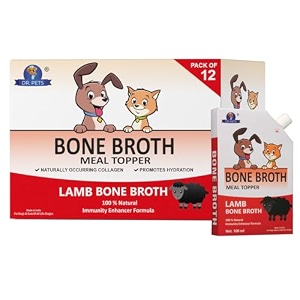drpets lamb bone broth for cats amp dogs 100ml x 12 pack food topper human grade preservative free catdog wet food soup for all life stages natural supplements with natural collagen