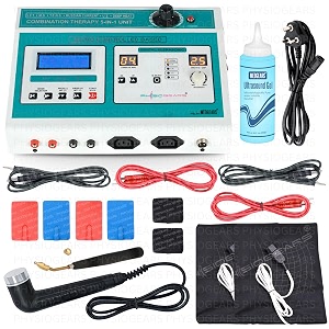 physiogears 5 in 1 ift ms tens ultrasonic deep heat physiotherapy machine electrotherapy combo physiotherapy machine with one year warranty for all pain relief device electrode pad