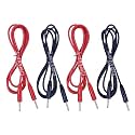 DR PT Physiotherap Machine Accessories Device Muscle Stimulator Wire 2mm Pin for Self Adhasive Pad usage electrotherapy Sticky Square MS Pad (MS Wire 2mm Pin for Adhesive Pad, Pack of 4)