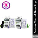 DR.RASHEL Bamboo Charcoal Nose Strip & Wet Wipes for Whiteheads & Blackheads Remover Strips (40 Strips, Set of 2)