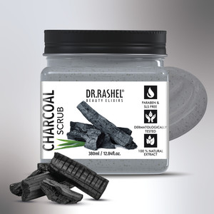 drrashel charcoal scrub for face  body with charcoal  liquorice  pore cleansing scrub