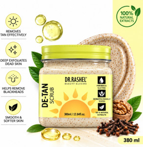 drrashel de-tan scrub for face  body with walnut  clove extractexfoliating  scrub