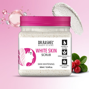 drrashel white skin scrub for face  body with arbutin  niacinamide  radiance care scrub